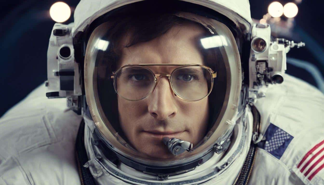 Astronauts can wear glasses in space if needed, using special frames designed for microgravity environments.