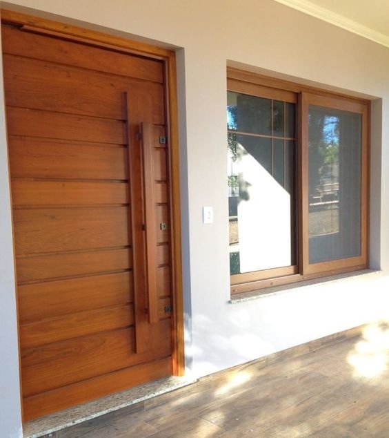 Wooden windows can be used in different environments, achieving a special highlight on the house's facade.