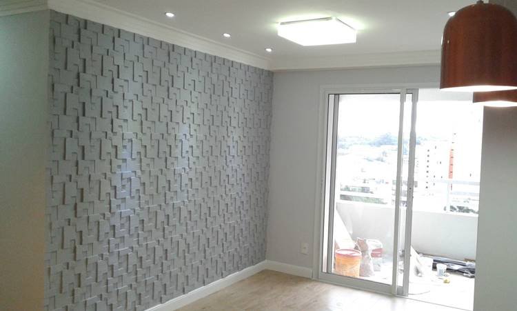 The gray color is one of the most sought after when it comes to 3D plaster wall