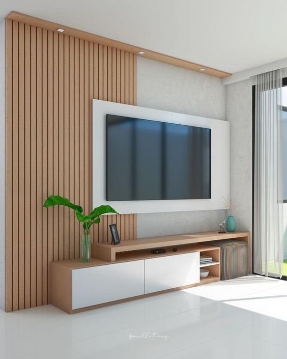 In fact, when ordering the rack, it is interesting to request the panel for your television at the same time. This way, you can use the pieces in the same shade and style.