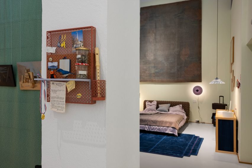 The Pinorama pinboard, launched by Hay, showcases personal objects, giving a sense of the owner's identity.